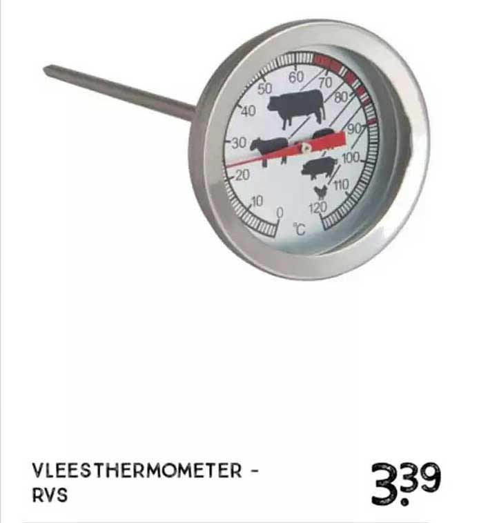 VLEESTHERMOMETER - RVS