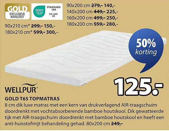 WELLPUR® GOLD T65 TOPMATRAS