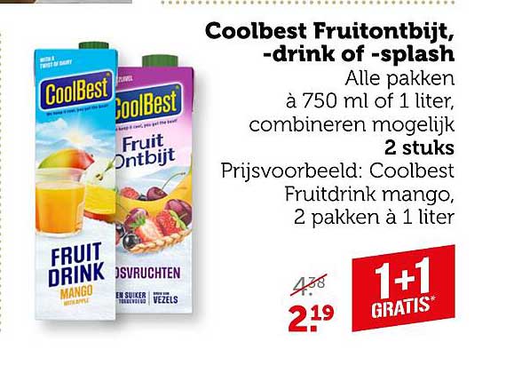 Coolbest Fruitontbijt, -drink of -splash