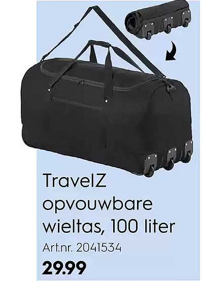 TravelZ opvouwbare wieltas, 100 liter