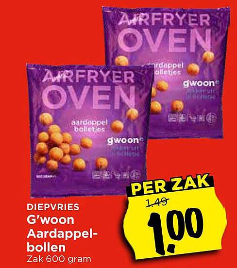 Airfryer Oven G'woon Aardappel-bollen