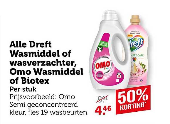 Alle Dreft Wasmiddel of wasverzachter, Omo Wasmiddel of Biotex