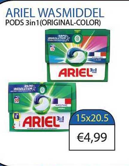 ARIEL WASMIDDEL PODS 3in1(ORIGINAL-COLOR)