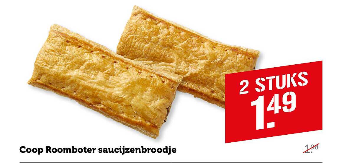 Coop Roomboter saucijzenbroodje