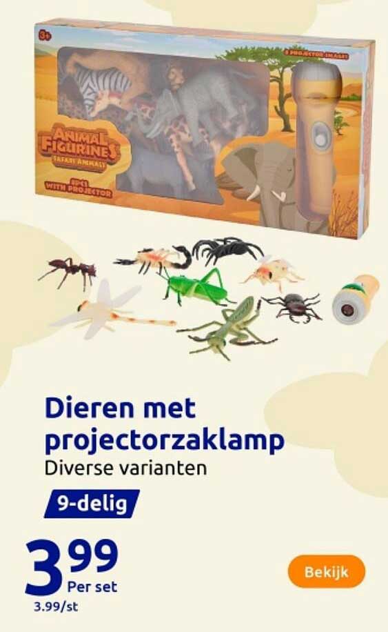 Dieren met projectorzaklamp