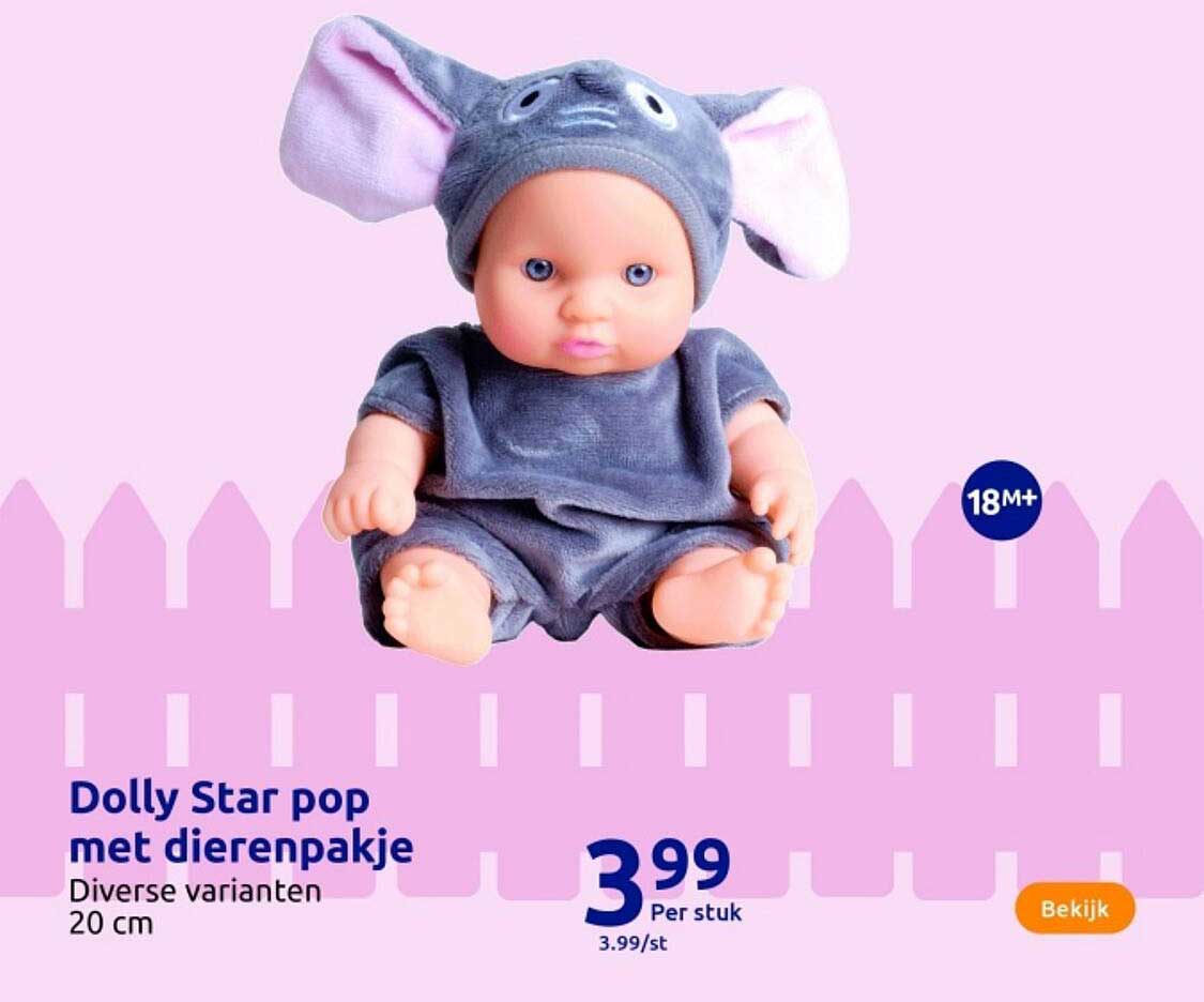 Dolly Star pop met dierenpakje