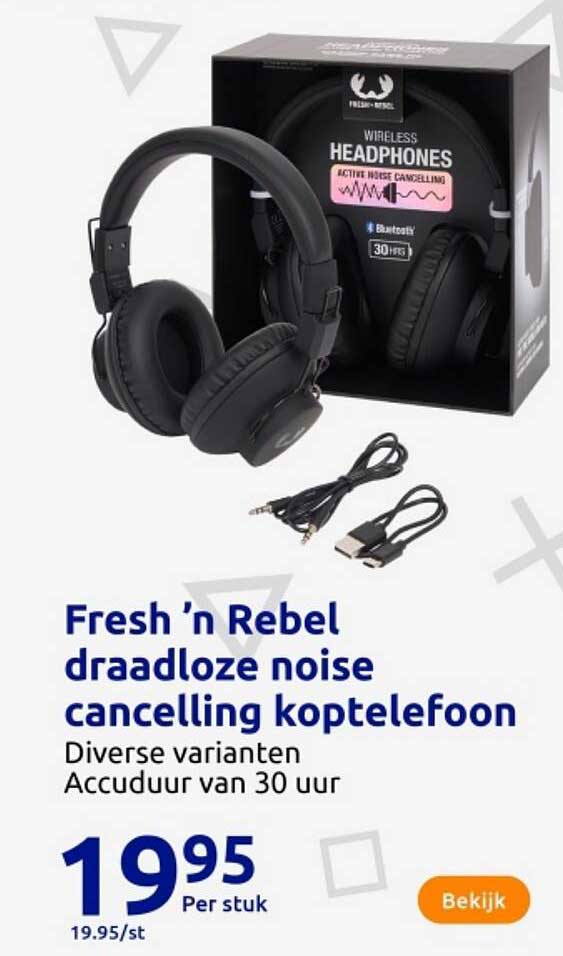 Fresh 'n Rebel draadloze noise cancelling koptelefoon