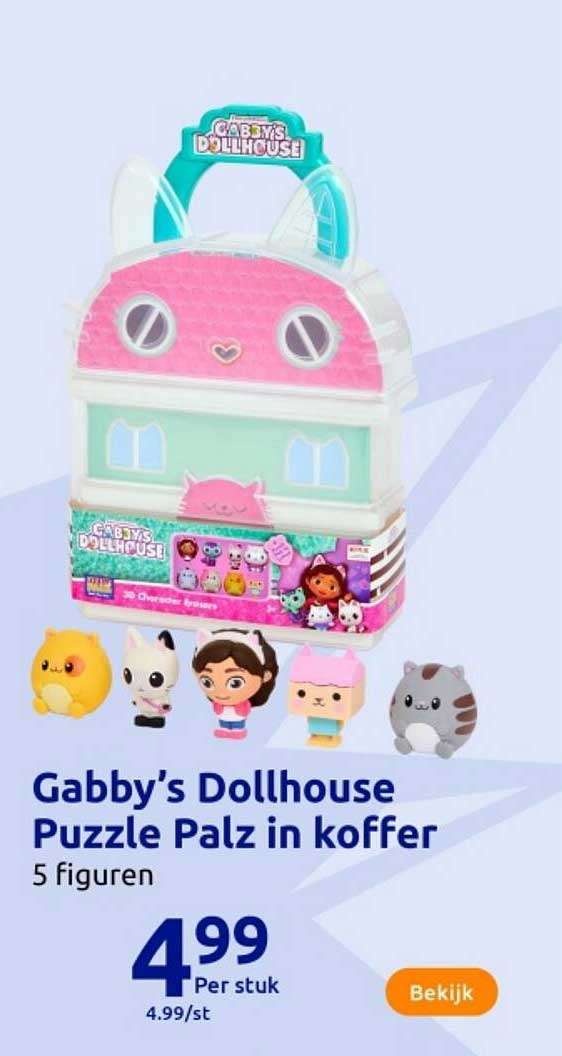 Gabby's Dollhouse Puzzle Palz in koffer