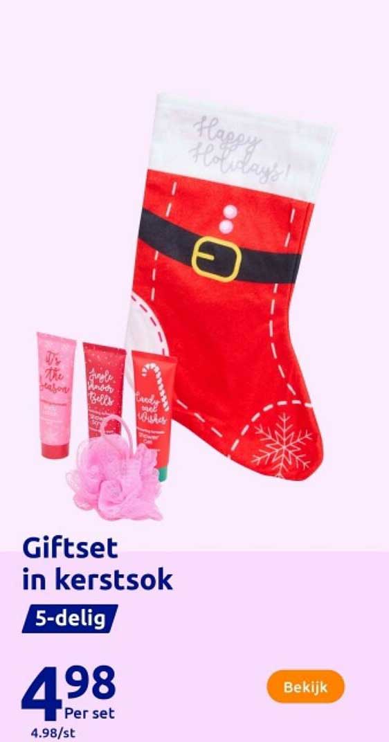 Giftset in kerstsok