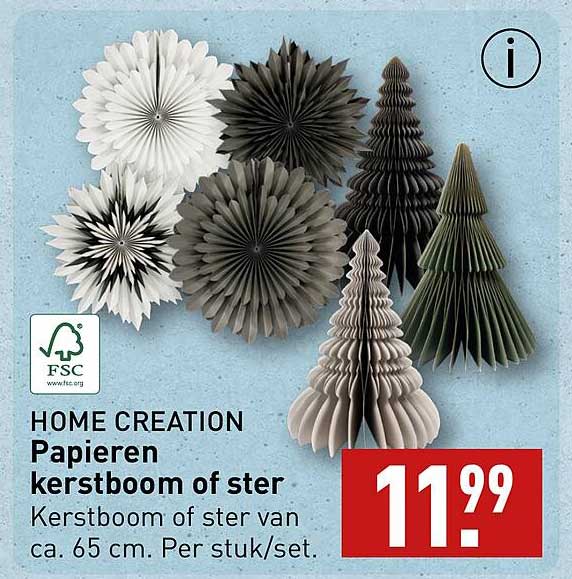 HOME CREATION Papieren kerstboom of ster