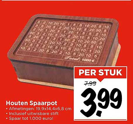 Houten Spaarpot