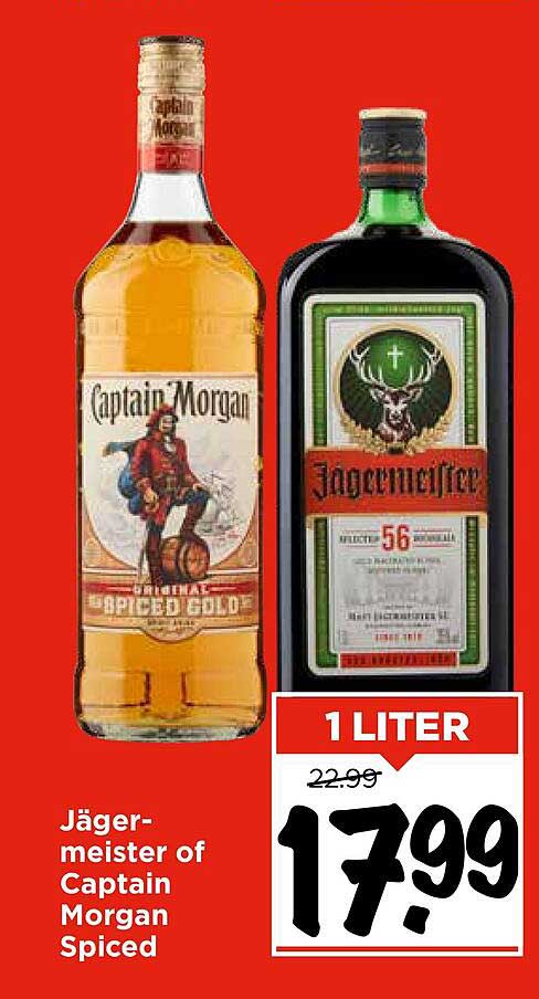 Jägermeister of Captain Morgan Spiced