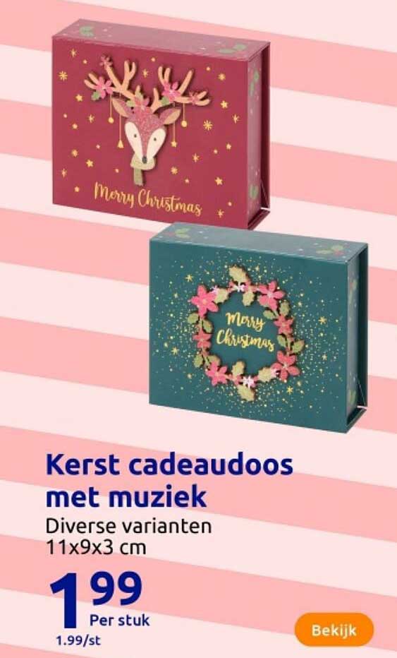 Kerst cadeau doos met muziek