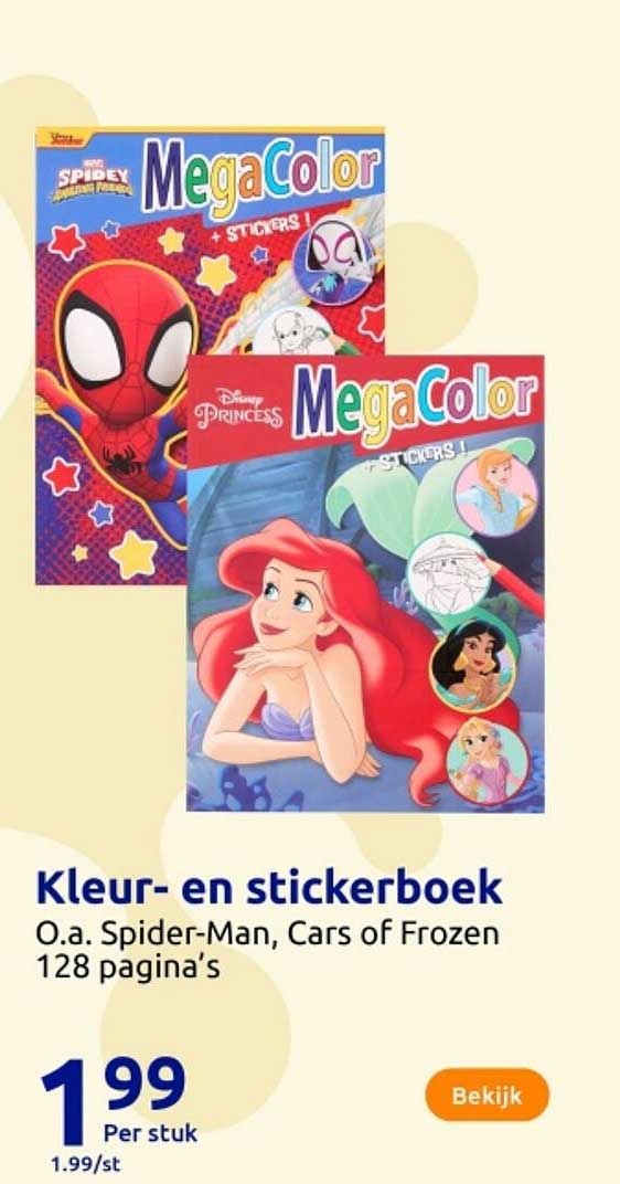 Kleur- en stickerboek