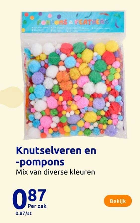 Knutselveren en -pompons