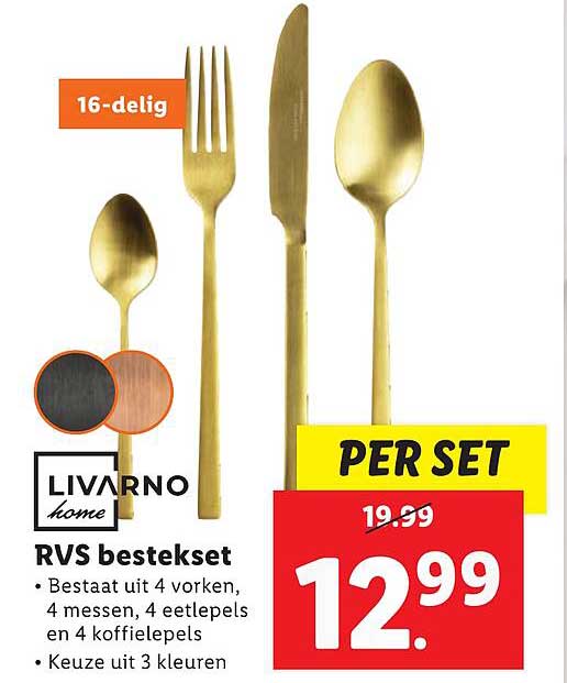 LIVARNO home RVS bestekset