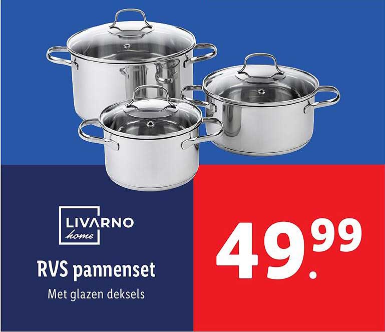 LIVARNO home RVS pannenset