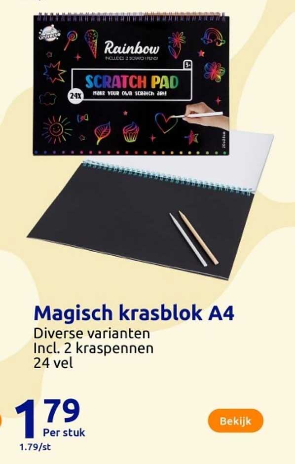 Magisch krasblok A4