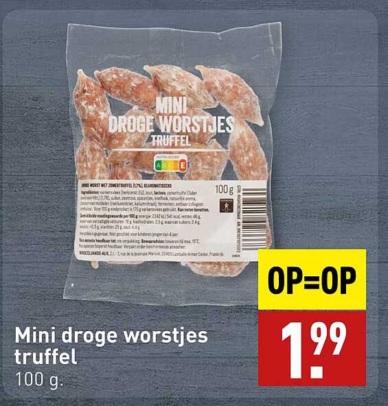 Mini droge worstjes truffel