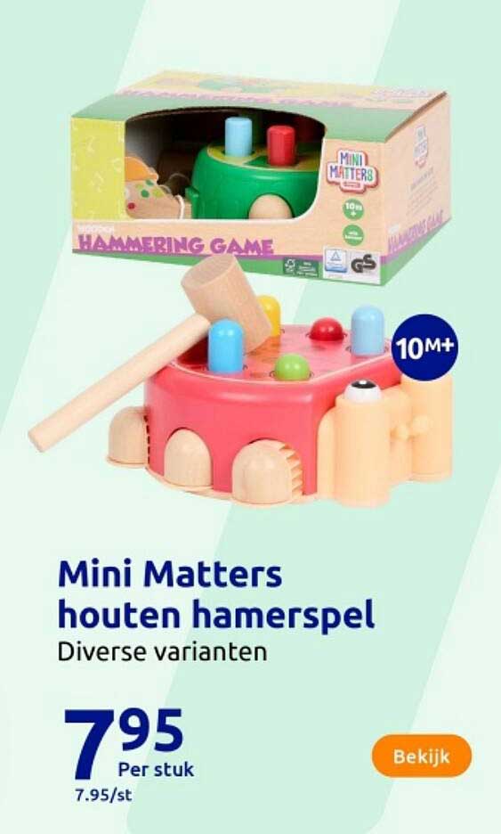 Mini Matters houten hamerspel