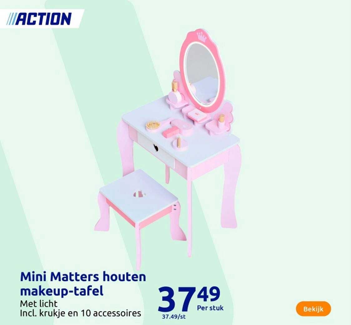 Mini Matters houten makeup-tafel