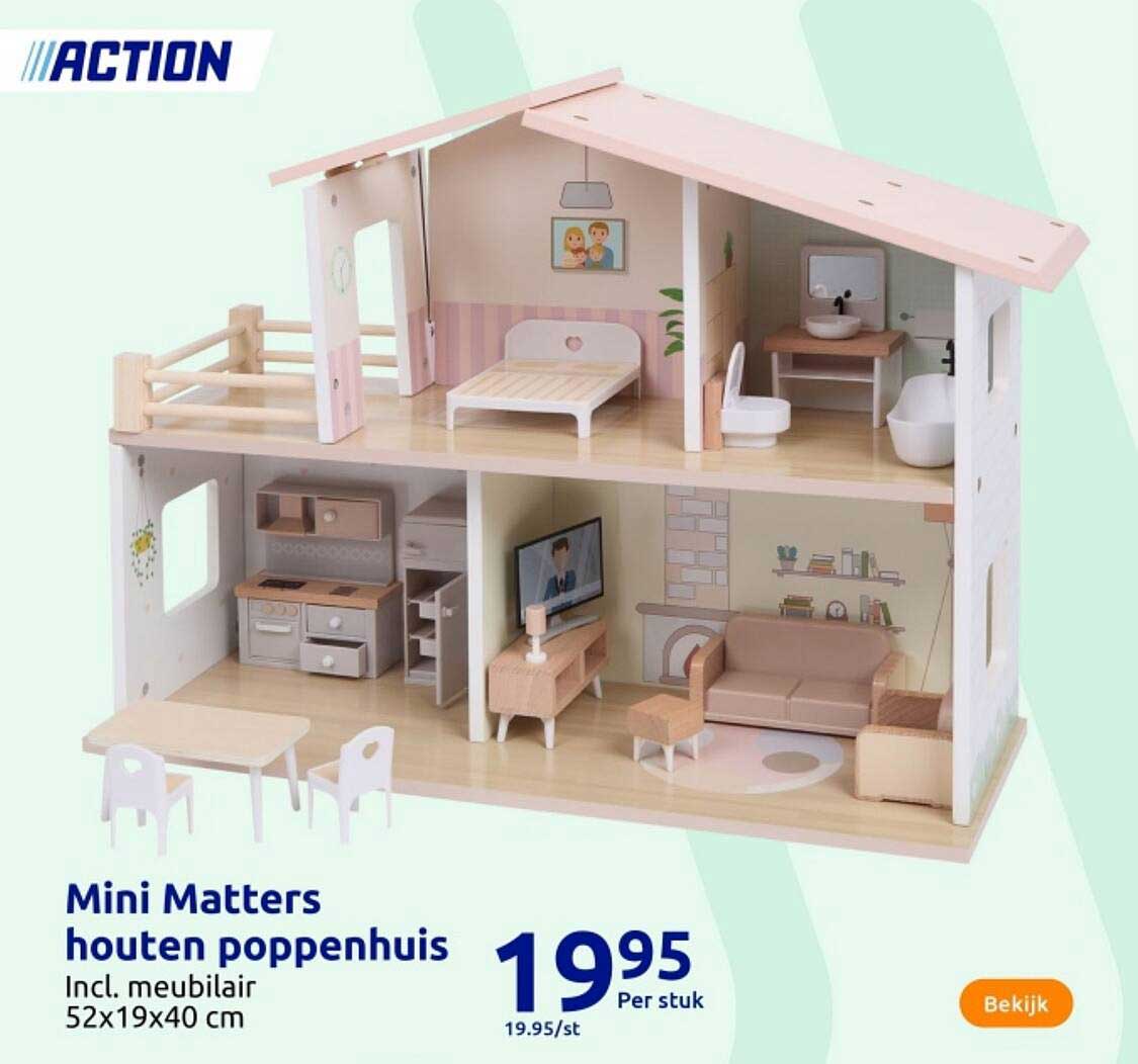 Mini Matters houten poppenhuis