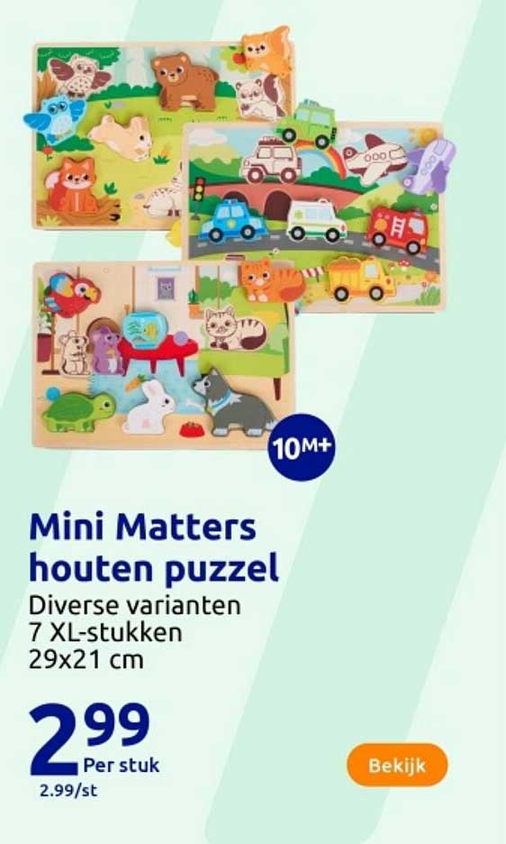 Mini Matters houten puzzel