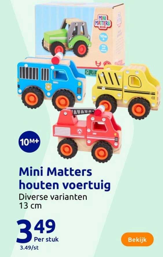 Mini Matters houten voertuig