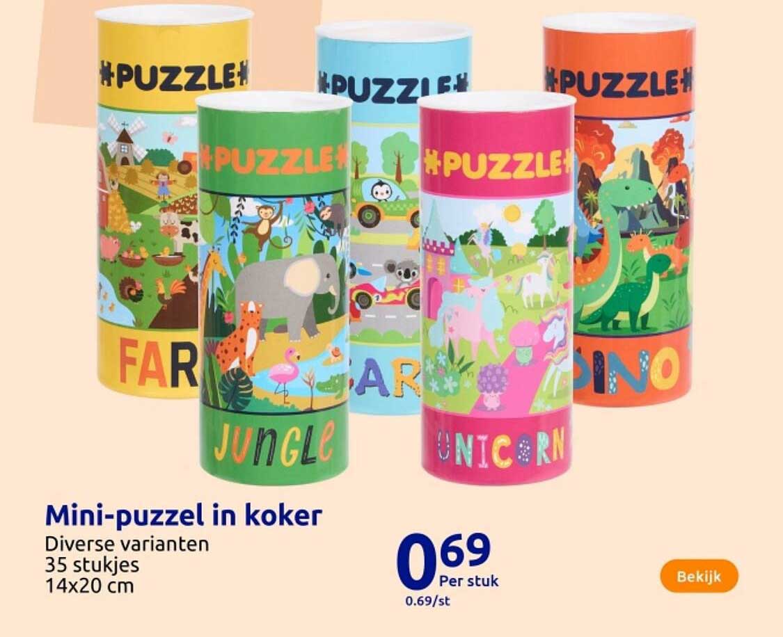 Mini-puzzel in koker