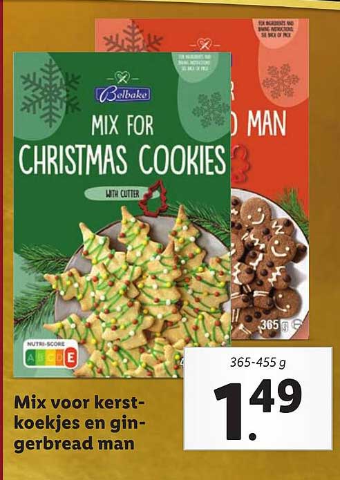 Mix voor kerstkoekjes en gingerbread man