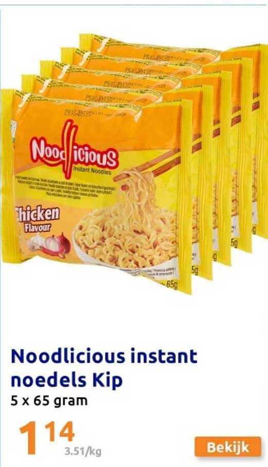 Noodlicious instant noedels Kip