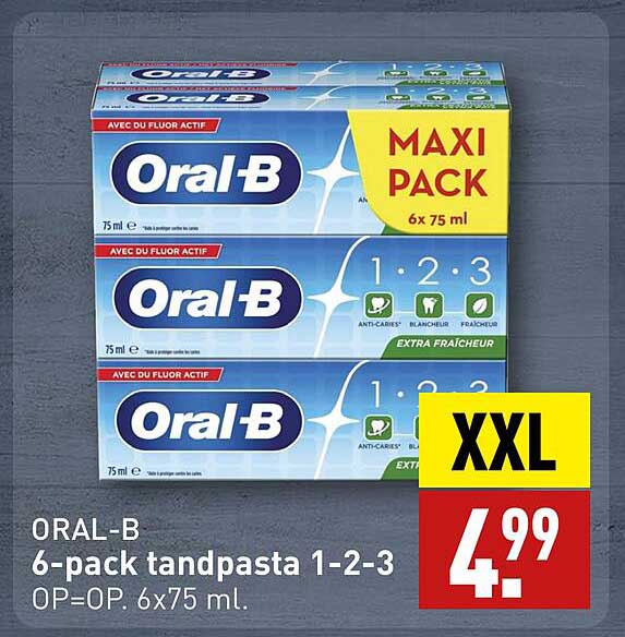 Oral-B 6-pack tandpasta 1-2-3