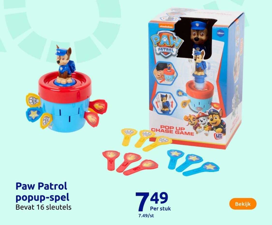 Paw Patrol popup-spel