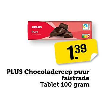 PLUS Chocoladereep puur fairtrade