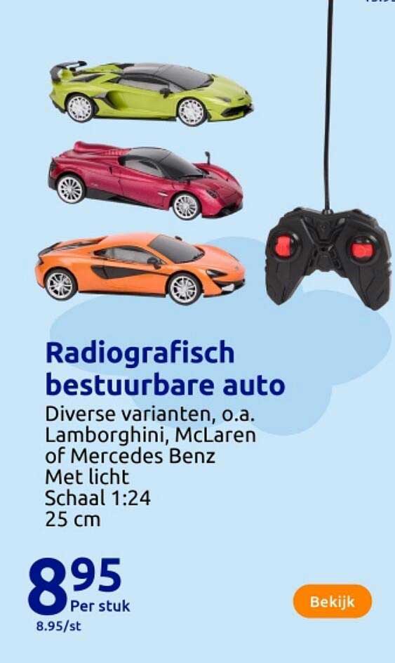 Radiografisch bestuurbare auto