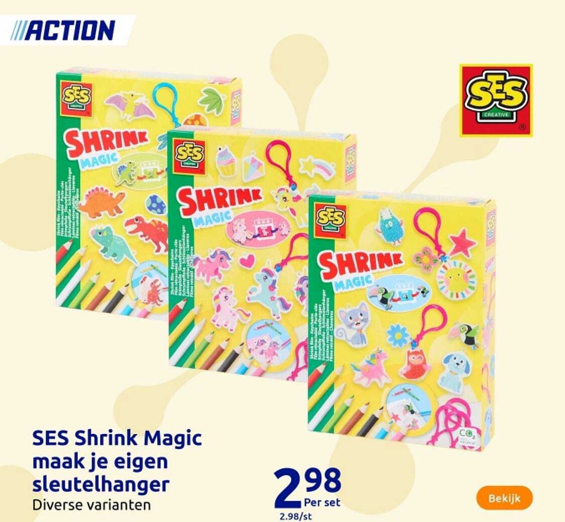 SES Shrink Magic maak je eigen sleutelhanger