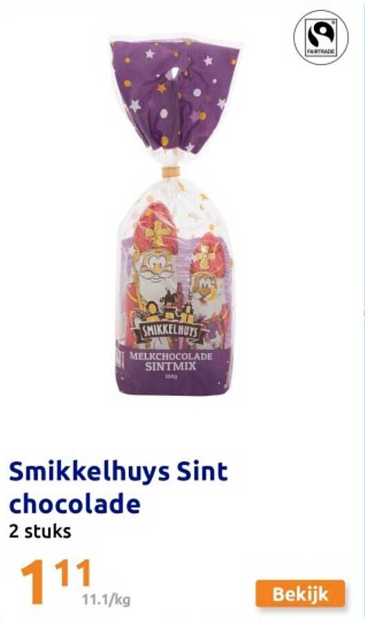 Smikkelhuys Sint chocolade