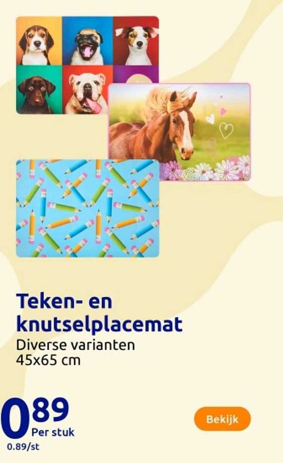 Teken- en knutselplacemat