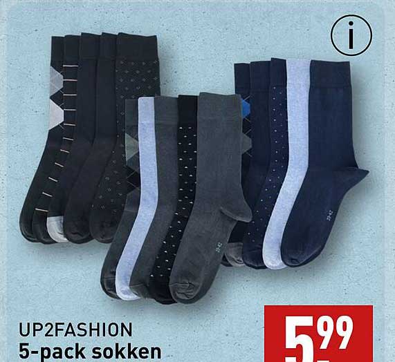 UP2FASHION 5-pack sokken