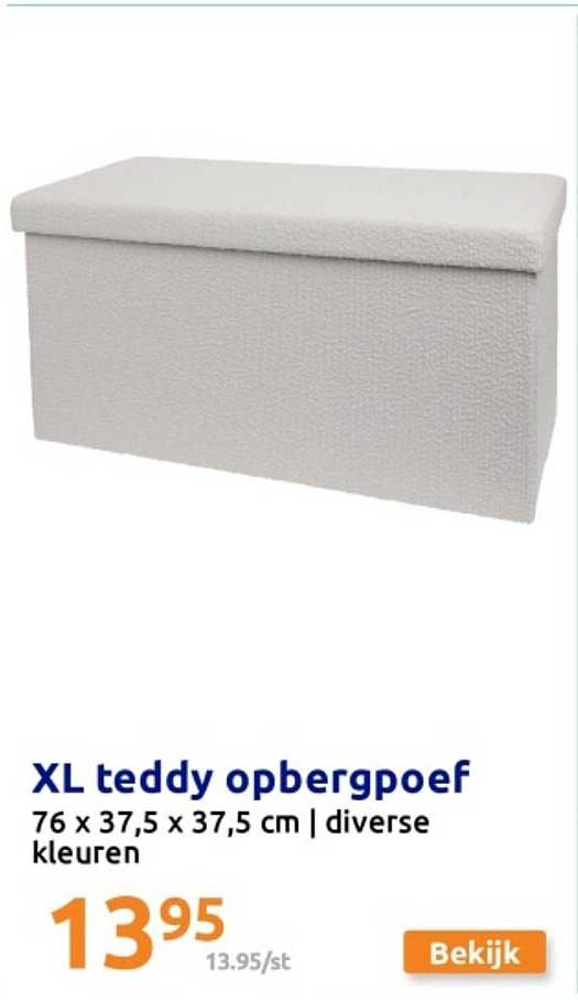 XL teddy opbergpoef