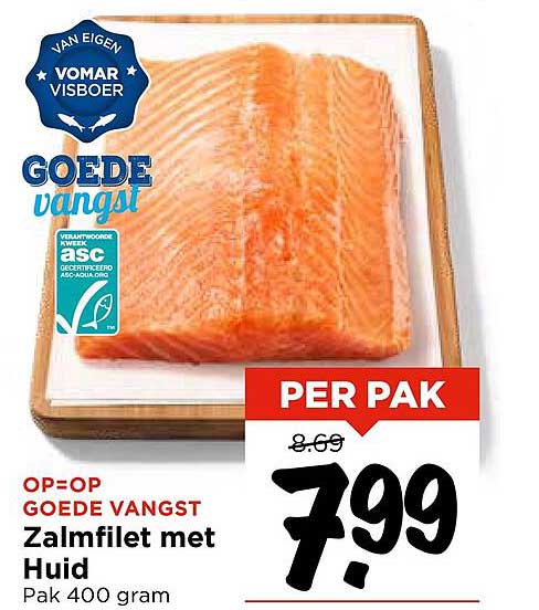 Zalmfilet met Huid