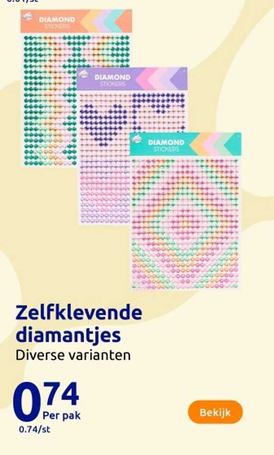 Zelfklevende diamantjes