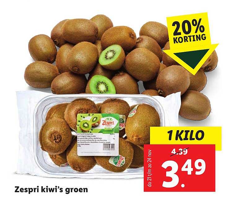 Zespri kiwi’s groen