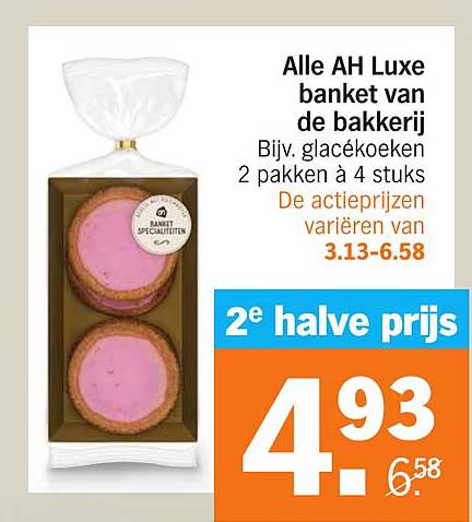 Alle AH Luxe banket van de bakkerij