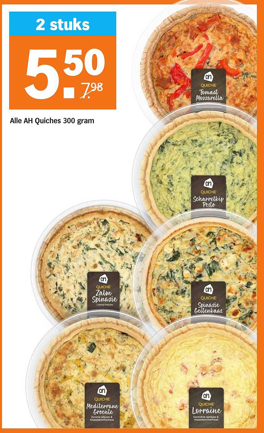 Alle AH Quiches 300 gram