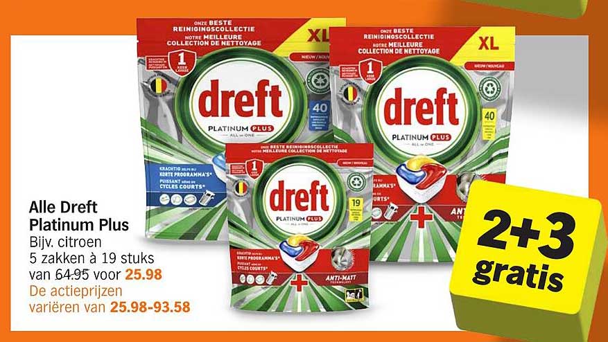 Alle Dreft Platinum Plus