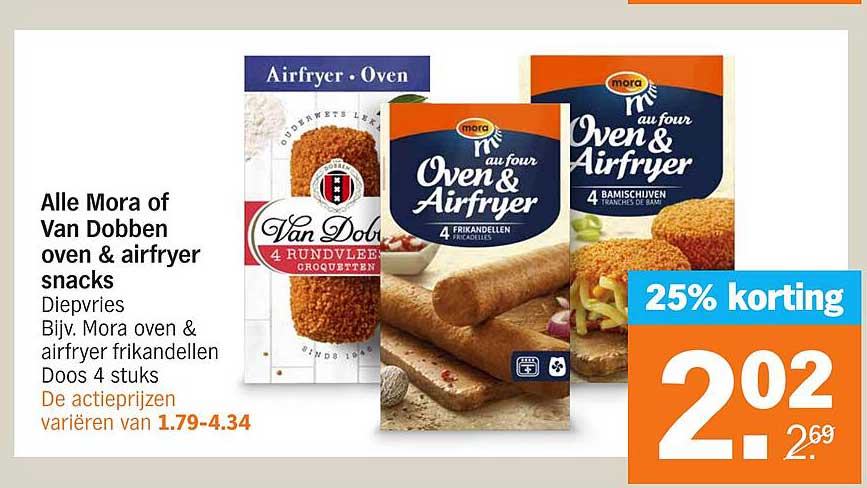 Alle Mora of Van Dobben oven & airfryer snacks