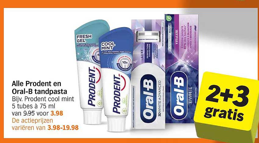 Alle ProDent en Oral-B tandpasta