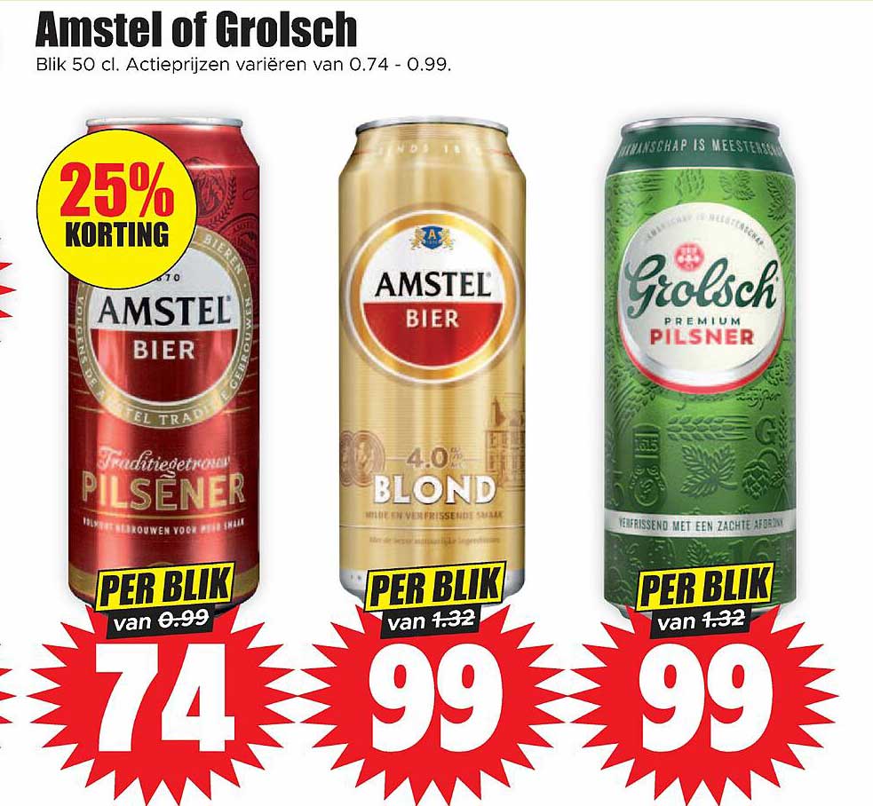 Amstel of Grolsch