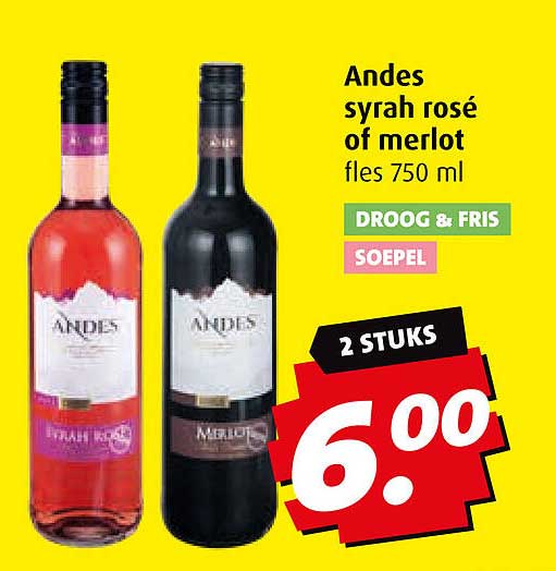 Andes syrah rosé of merlot